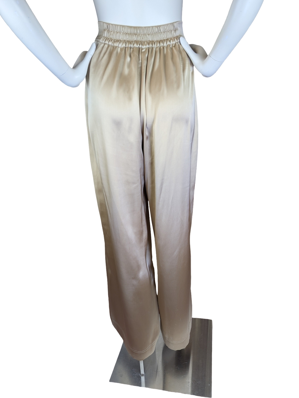 House of Harlow 1960 Champagne Satin Wide Leg Palazzo Pants Size Small - Picture 7 of 13